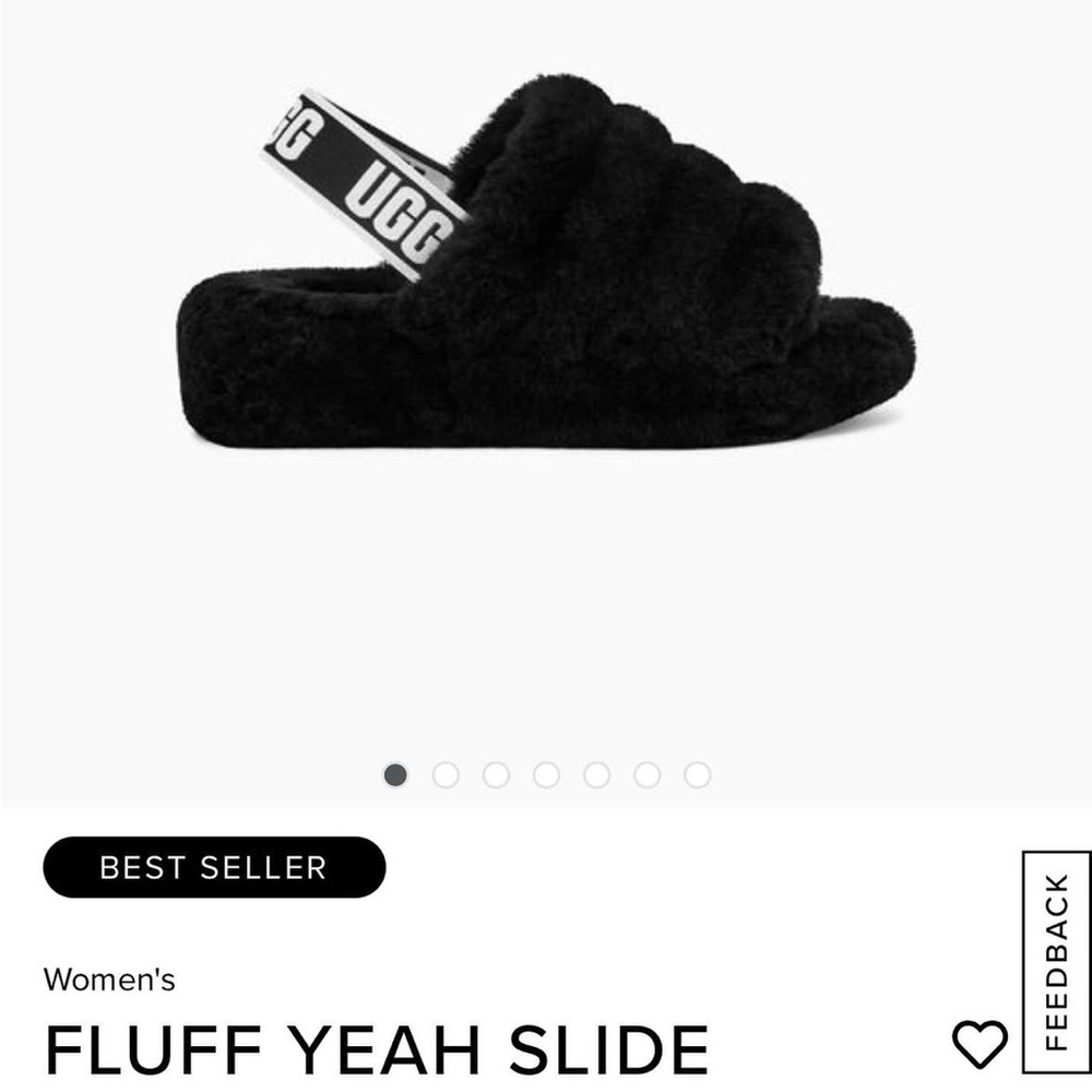 UGG Fluff Yeah slides - black - size 9